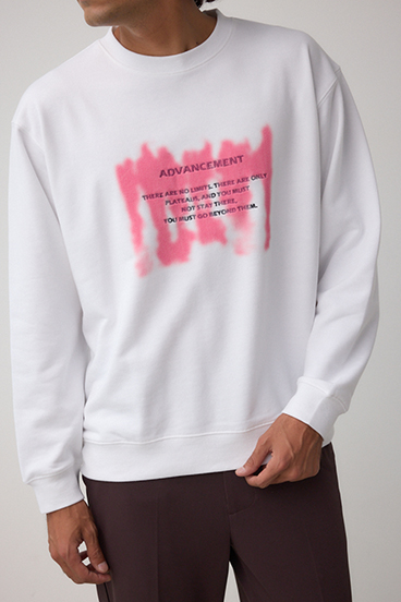 スプレー柄スウェットトップス