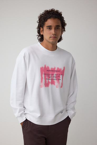 スプレー柄スウェットトップス 詳細画像