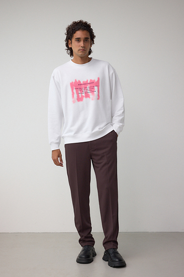 スプレー柄スウェットトップス 詳細画像