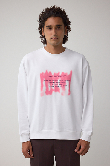 スプレー柄スウェットトップス 詳細画像