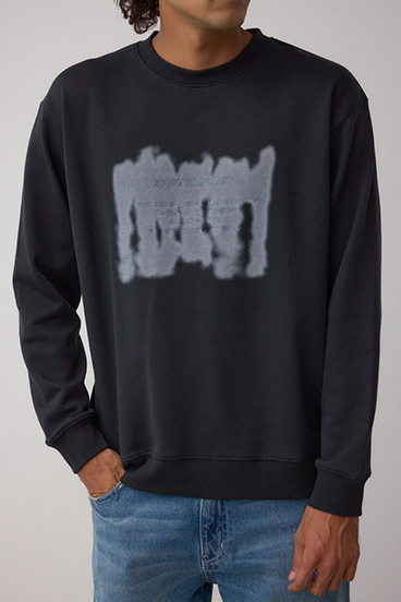 スプレー柄スウェットトップス