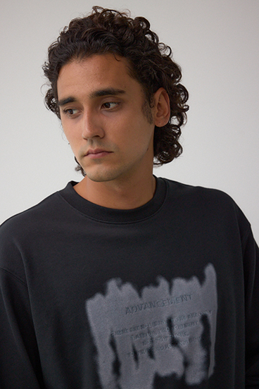 スプレー柄スウェットトップス