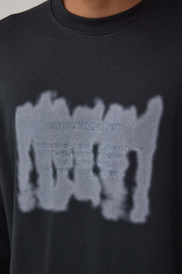 スプレー柄スウェットトップス 詳細画像