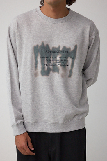 スプレー柄スウェットトップス