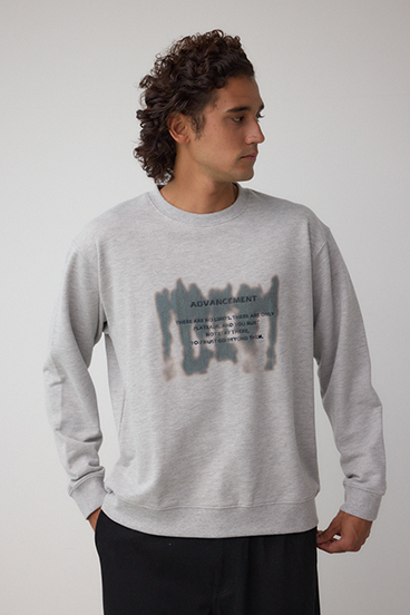 スプレー柄スウェットトップス 詳細画像