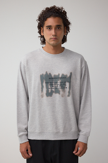 スプレー柄スウェットトップス 詳細画像