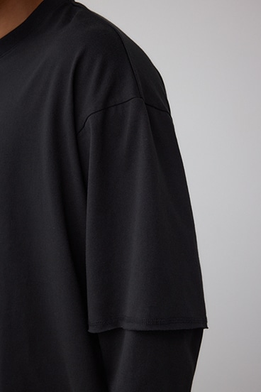 微配色フェイクレイヤードロンT 詳細画像