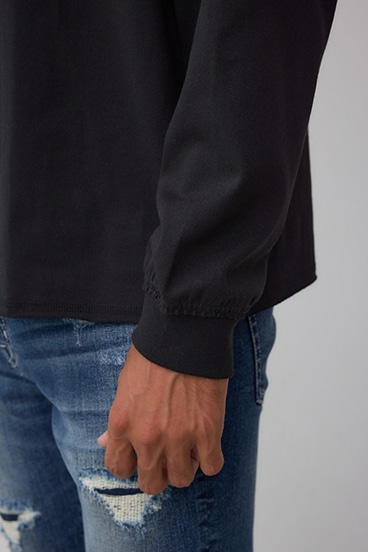 微配色フェイクレイヤードロンT 詳細画像