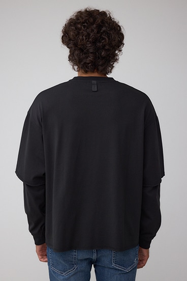 微配色フェイクレイヤードロンT 詳細画像