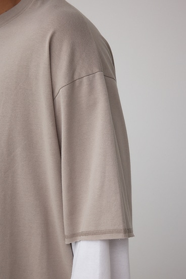 微配色フェイクレイヤードロンT 詳細画像