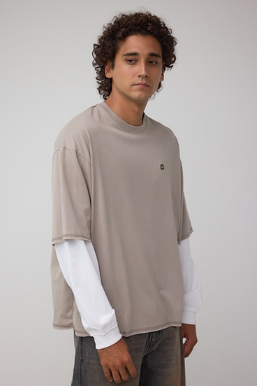 微配色フェイクレイヤードロンT 詳細画像