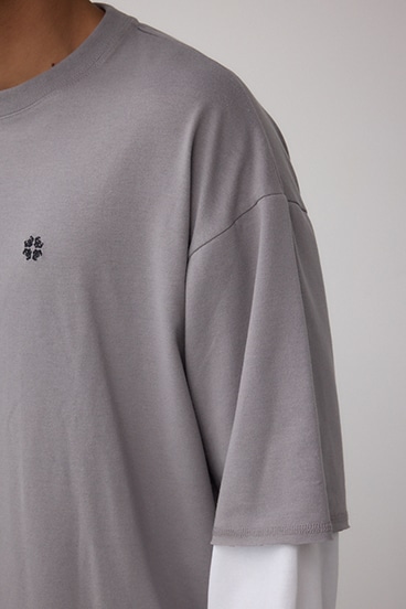 微配色フェイクレイヤードロンT 詳細画像