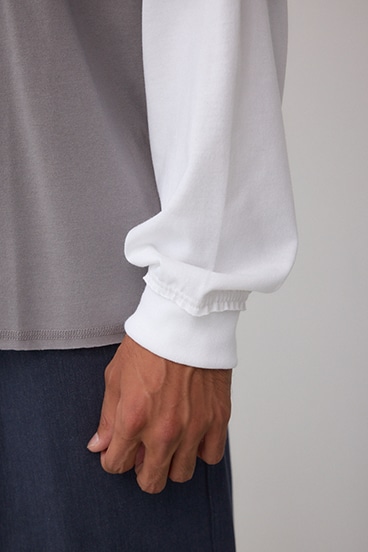 微配色フェイクレイヤードロンT 詳細画像