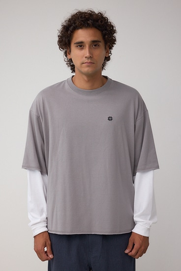 微配色フェイクレイヤードロンT 詳細画像