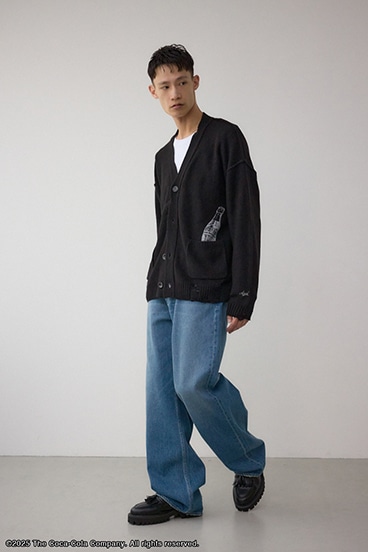 【Coca-Cola®｜AZUL】 ダメージカーディガン 詳細画像