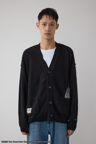 【Coca-Cola®｜AZUL】 ダメージカーディガン 詳細画像