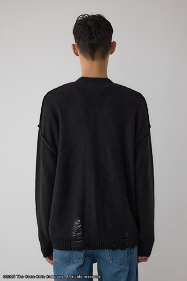 【Coca-Cola®｜AZUL】 ダメージカーディガン 詳細画像