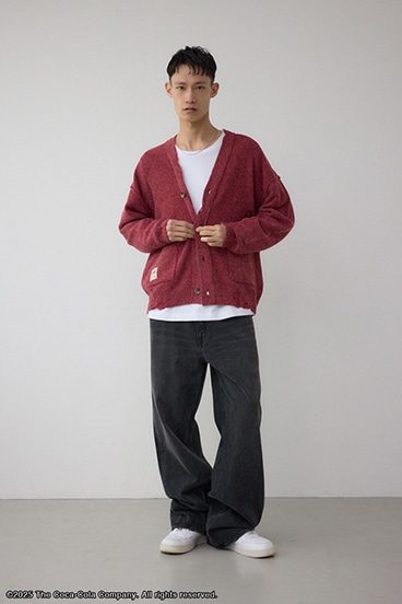 【Coca-Cola®｜AZUL】 ダメージカーディガン 詳細画像