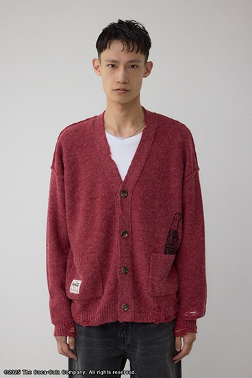 【Coca-Cola®｜AZUL】 ダメージカーディガン 詳細画像