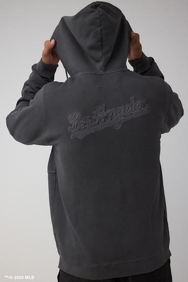 【MLB】AZUL ピグメント ジップパーカー 詳細画像