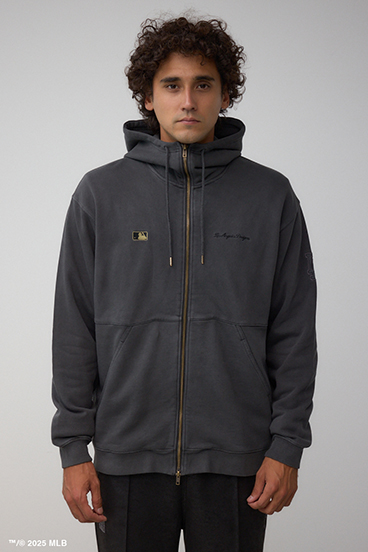 【MLB】AZUL ピグメント ジップパーカー 詳細画像