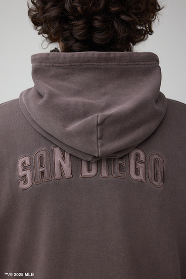 【MLB】AZUL ピグメント ジップパーカー 詳細画像