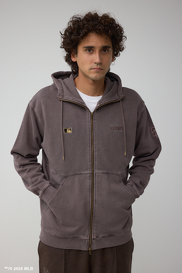 【MLB】AZUL ピグメント ジップパーカー 詳細画像