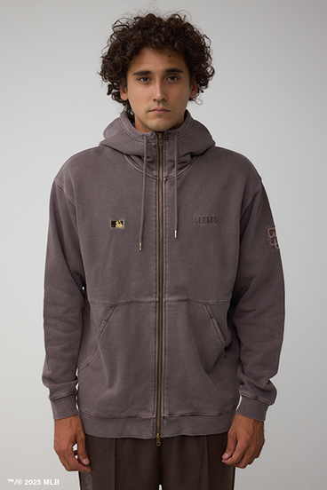 【MLB】AZUL ピグメント ジップパーカー 詳細画像