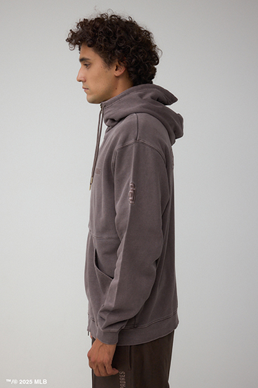 【MLB】AZUL ピグメント ジップパーカー 詳細画像