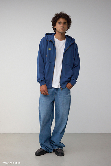 【MLB】AZUL ピグメント ジップパーカー 詳細画像