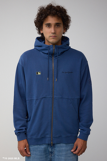 【MLB】AZUL ピグメント ジップパーカー 詳細画像