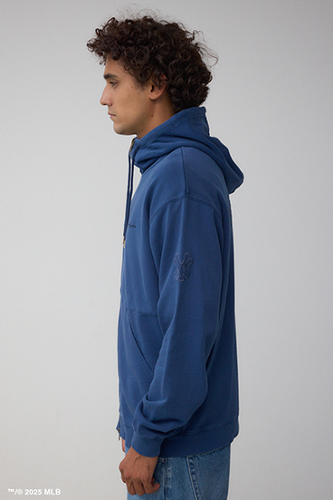 【MLB】AZUL ピグメント ジップパーカー 詳細画像