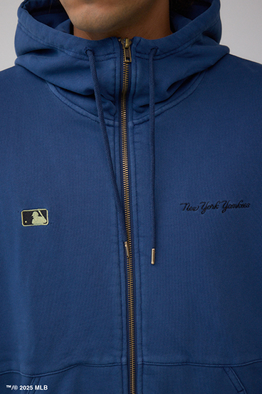 【MLB】AZUL ピグメント ジップパーカー 詳細画像