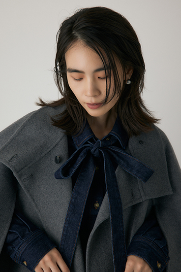 【crie conforto】リバーケープコート 詳細画像