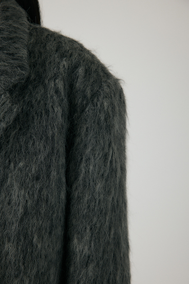 【crie conforto】シャギーパデットショルダーコート 詳細画像