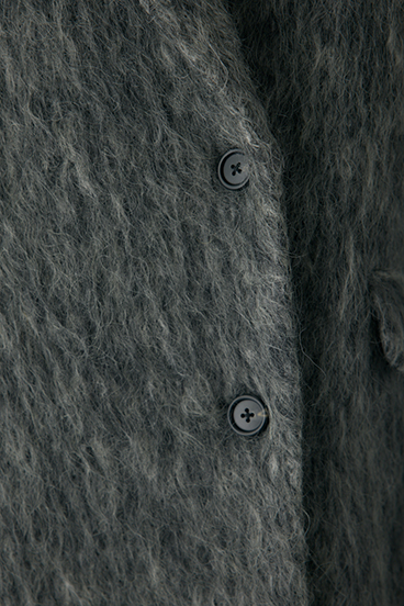 【crie conforto】シャギーパデットショルダーコート 詳細画像