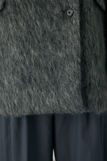 【crie conforto】シャギーパデットショルダーコート 詳細画像