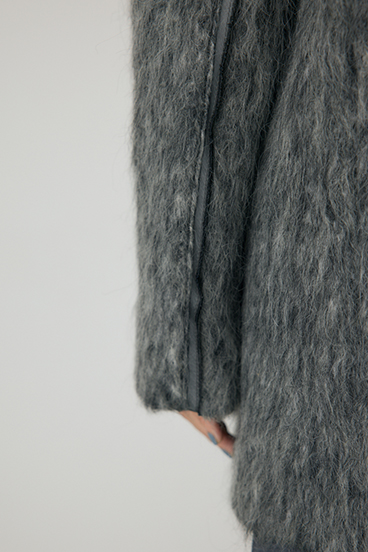 【crie conforto】シャギーパデットショルダーコート 詳細画像