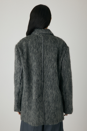 【crie conforto】シャギーパデットショルダーコート 詳細画像