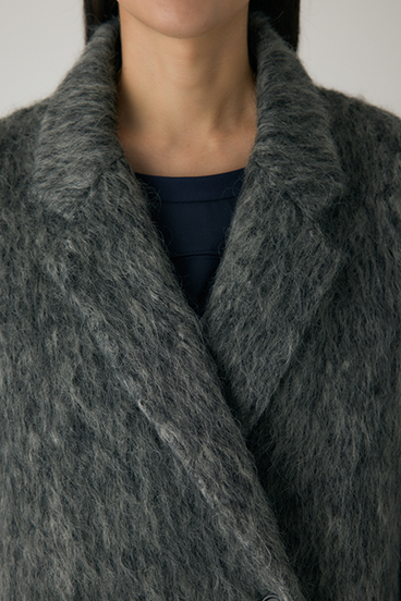 【crie conforto】シャギーパデットショルダーコート 詳細画像