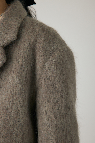 【crie conforto】シャギーパデットショルダーコート 詳細画像