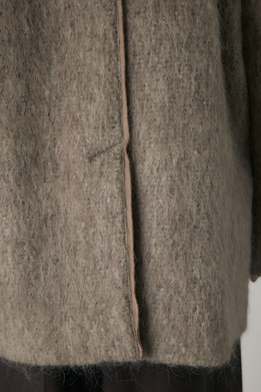 【crie conforto】シャギーパデットショルダーコート 詳細画像