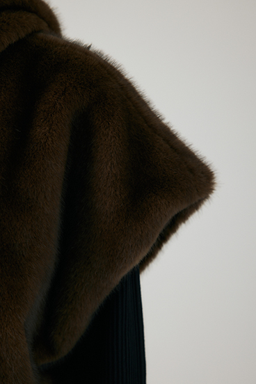 【crie conforto】ミンクライクファーベスト 詳細画像