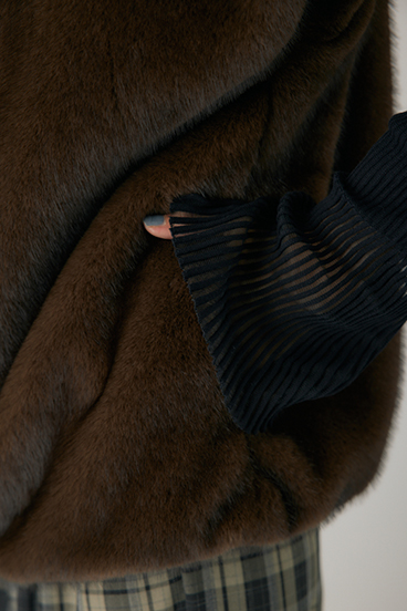 【crie conforto】ミンクライクファーベスト 詳細画像