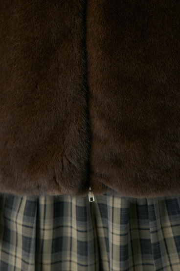 【crie conforto】ミンクライクファーベスト 詳細画像