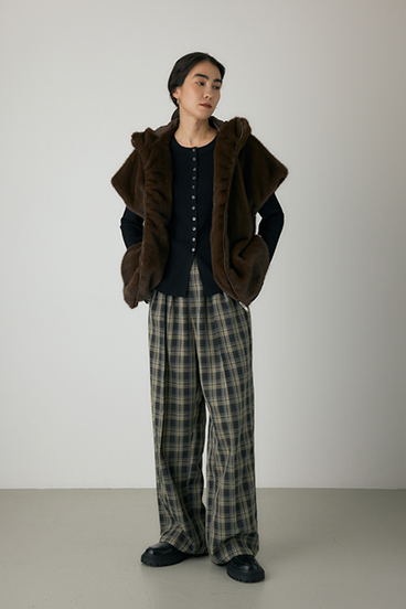 【crie conforto】ミンクライクファーベスト 詳細画像