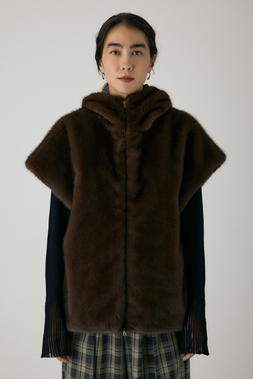 【crie conforto】ミンクライクファーベスト 詳細画像