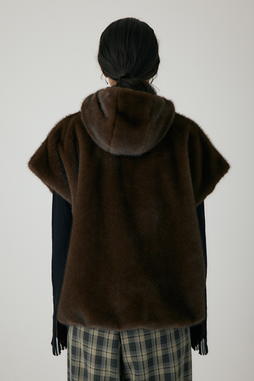 【crie conforto】ミンクライクファーベスト 詳細画像