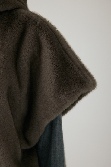 【crie conforto】ミンクライクファーベスト 詳細画像