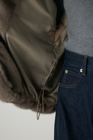 【crie conforto】ミンクライクファーベスト 詳細画像